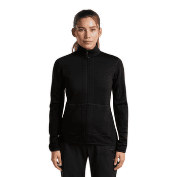 Mikina Icebreaker Merino 400 Realfleece™ Descender LS Zip Women BLACK