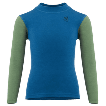Tričko dlhý rukáv Aclima WarmWool Crew Neck Children Corsair / Dill