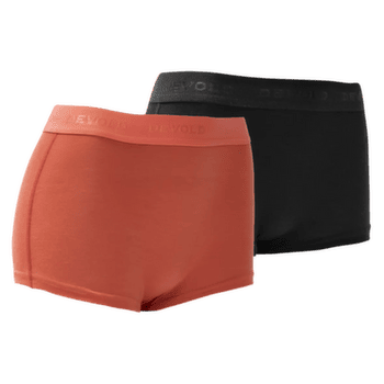 Nohavičky Devold Breeze Merino 150 Hipster 2PK 540A BLACK/CORAL