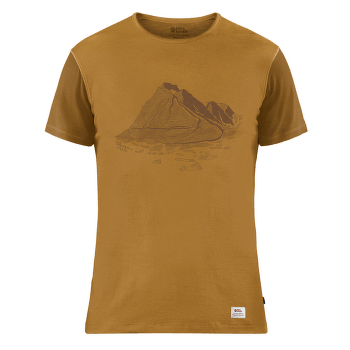 Tričko krátky rukáv Fjällräven Keb Wool T-shirt Print Men Acorn-Chestnut