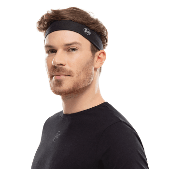 Čelenka Buff CoolNet UV+® Slim Headband R-Solid Black R-SOLID BLACK