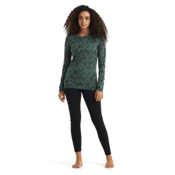Tričko dlhý rukáv Icebreaker Oasis LS Crewe Forest Shadows 200 Women MINK/AOP