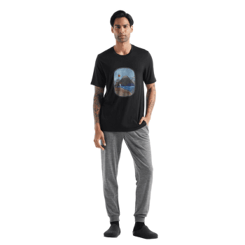 Tričko krátky rukáv Icebreaker Tech Lite II SS Tee Herd Path Men Black