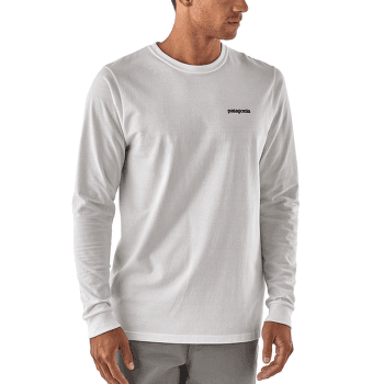 Tričko dlhý rukáv Patagonia P-6 Logo Responsibili-Tee LS Men White