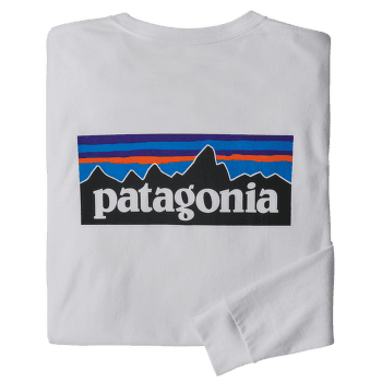 Tričko dlhý rukáv Patagonia Long-Sleeved P-6 Logo Responsibili-Tee Men White
