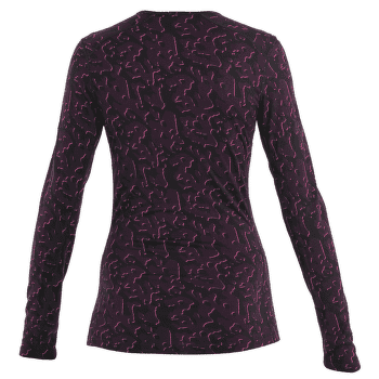 Tričko dlhý rukáv Icebreaker Merino 200 Oasis LS Crewe Macro Camo Women TEMPO/BLACK/NIGHTSHAD/AOP