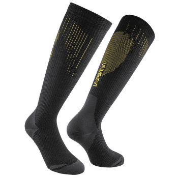 Podkolienky La Sportiva WOOL TECH SOCKS Black/Yellow