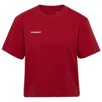 Tričko krátky rukáv Mammut MAMMUT BASE CROPPED T-SHIRT WOMEN MINI LOGO 3818 dark mammut red