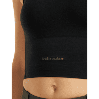 Podprsenka Icebreaker Merino Blend 260 Seamless Rib Strappy Tank Women BLACK