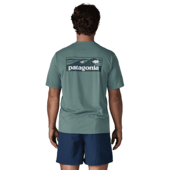 Tričko krátky rukáv Patagonia Cap Cool Daily Shirt  - Boardshort Logo Men Blue Sage - Light Blue Sage X-Dye