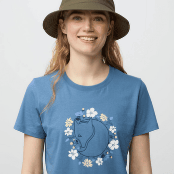 Tričko krátky rukáv Fjällräven FJÄLLBLOMSTER FOX T-SHIRT WOMEN Soft Jade