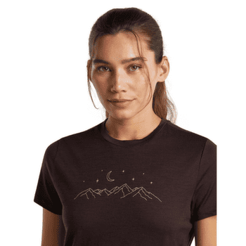 Tričko krátky rukáv Icebreaker Merino 150 Tech Lite SS Tee Sparkling Stars Women BITTERSWEET