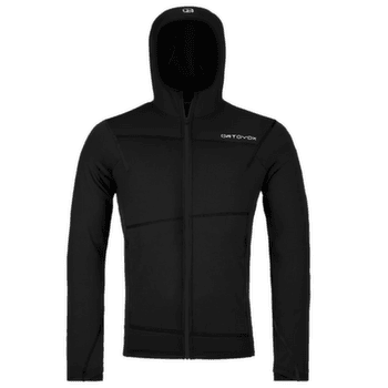 Bunda Ortovox FLEECE LIGHT HOODY MEN 90201 black raven