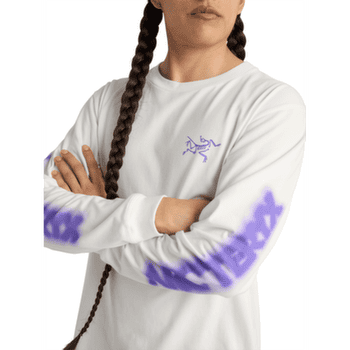 Tričko dlhý rukáv Arcteryx Kragg Cotton Dream State LS Men White Light / Violec