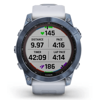 Hodinky Garmin fenix 7X Sapphire Solar, Mineral Blue Tiw/Whitestone EMEA
