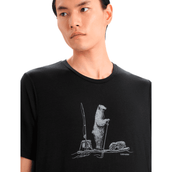 Tričko krátky rukáv Icebreaker Tech Lite II SS Tee Polar Paddle Men Black