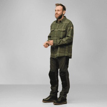 Košeľa dlhý rukáv Fjällräven Övik Twill Shirt Men Dark Navy-Chestnut