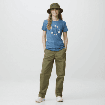 Tričko krátky rukáv Fjällräven FJÄLLBLOMSTER FOX T-SHIRT WOMEN Soft Jade