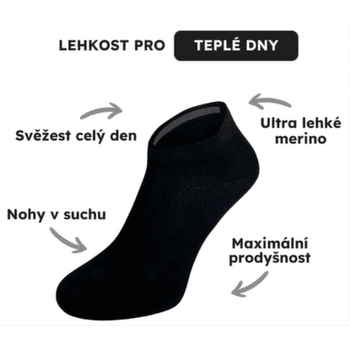 Ponožky Northman Summer Merino 3-pack 99_černá