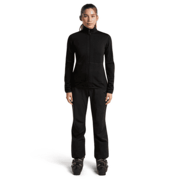 Mikina Icebreaker Merino 400 Realfleece™ Descender LS Zip Women BLACK