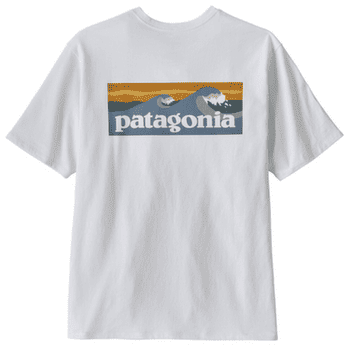 Tričko krátky rukáv Patagonia Boardshort Logo Pocket Responsibili Tee Men Fiber White