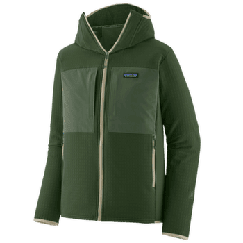 Bunda Patagonia R2 TECHFACE HOODY Men Treeline Green