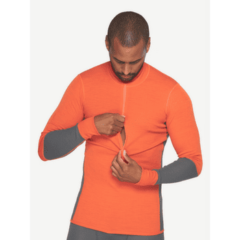 Tričko dlhý rukáv Devold Wool Mesh 190 Zip Neck Man 445B BERRY/INK