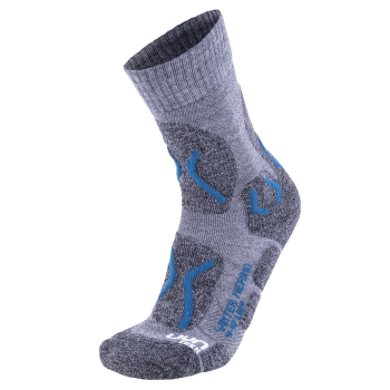 Ponožky UYN Trekking Winter Merino Women Grey Melange/Petrol Blue