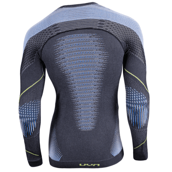Tričko dlhý rukáv UYN Evolutyon UW Shirt Melange Men Anthracite melange/Blue/Yellow Shiny