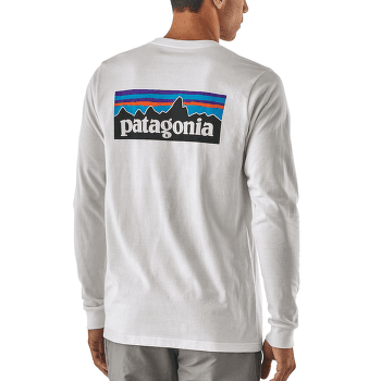 Tričko dlhý rukáv Patagonia P-6 Logo Responsibili-Tee LS Men White