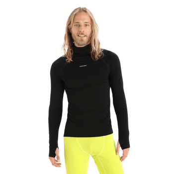 Tričko dlhý rukáv Icebreaker Merino LS Roll Neck Men Black