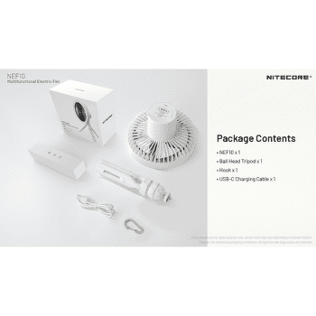 Větrák Nitecore NEF10 White