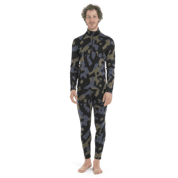 Legíny Icebreaker Merino 260 Vertex Leggings Natural Camo Men BLACK/LODEN/GRAPHITE/J