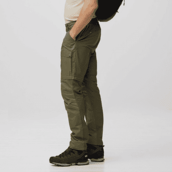 Nohavice Fjällräven ABISKO HYBRID TRAIL TROUSERS ZIP-OFF MEN Laurel Green