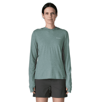 Tričko dlhý rukáv Patagonia Cap Cool Sun Hoody Peak Visions Women Vellum Green - Light Vellum Green X-Dye