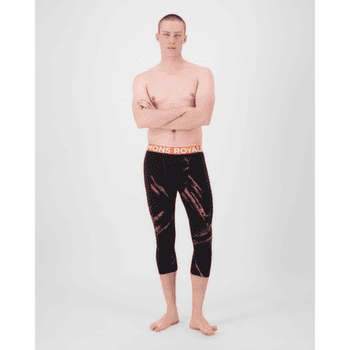 Legíny 3/4 Mons Royale Cascade Merino Base Layer 3/4 Legging Men Airbrush