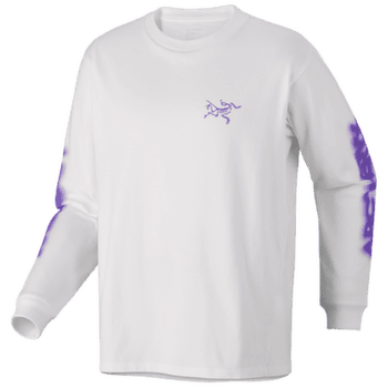 Tričko dlhý rukáv Arcteryx Kragg Cotton Dream State LS Men White Light / Violec
