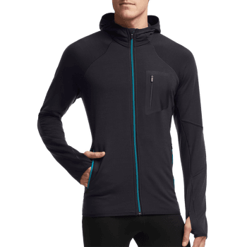 Mikina Icebreaker Atom LS Zip Hood Men (101456) Carbon/Carbon/Alpine