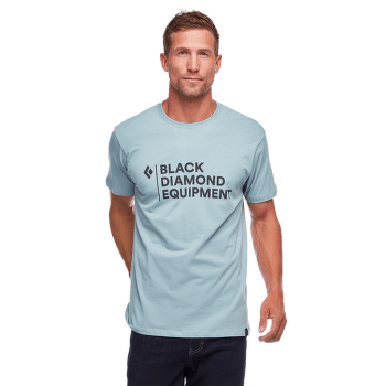 Tričko krátky rukáv Black Diamond Stacked Logo Tee Men Blue Ash