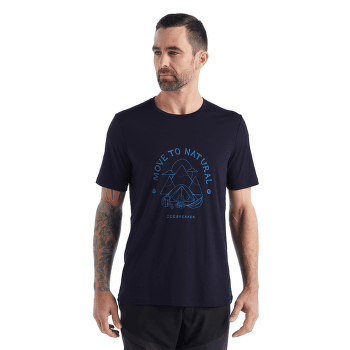 Tričko krátky rukáv Icebreaker Tech Lite II SS Tee Canopy Camper Men Black
