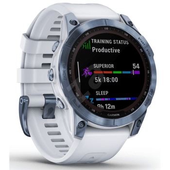 Hodinky Garmin fenix 7X Sapphire Solar, Mineral Blue Tiw/Whitestone EMEA
