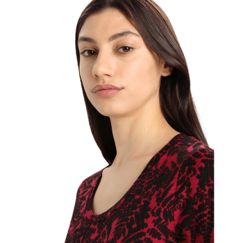 Tričko krátky rukáv Icebreaker Tech Lite II SS Scoop Tee Native Ferns Women CHERRY/AOP