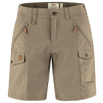 Kraťasy Fjällräven Nikka Shorts Curved Women Suede Brown