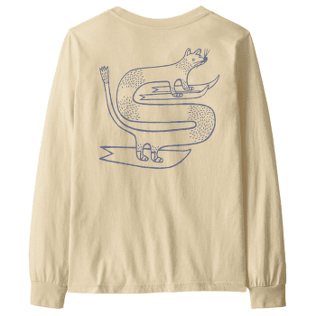 Tričko dlhý rukáv Patagonia Long-Sleeved Graphic T-Shirt Kids Skisel: Undyed Natural