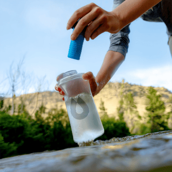 Fľaša Hydrapak PACKFLASK+ FILTER KIT 750ml Clear