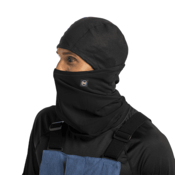Kukla Buff TECH FLEECE HINGED BALACLAVA SOLID BLACK