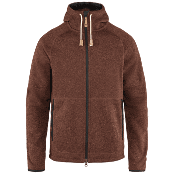 Mikina Fjällräven Ovik Fleece Hoodie Men Autumn Leaf