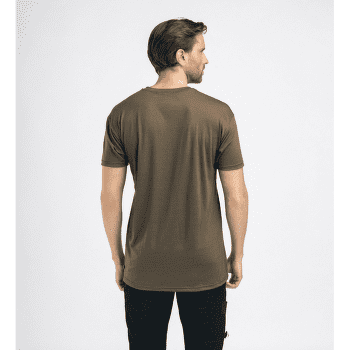 Tričko krátky rukáv Aclima LightWool Tee Print Horn Men Jet Black