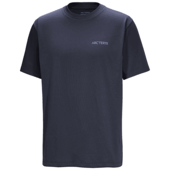 Tričko krátky rukáv Arcteryx Kragg SL Cotton Blurred Bird SS Men Black Sapphire