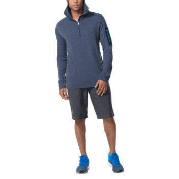 Tričko dlhý rukáv Icebreaker Compass LS Half Zip Hood Men (102225) Fanthom HTHR/Fanthom HTHR/Cyan